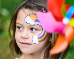 Children's rainbow make-up