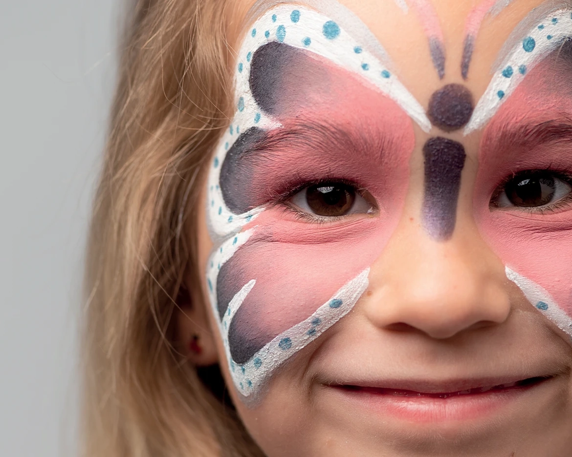 Organic butterfly makeup for kids