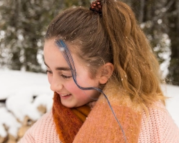 Blaue Haar-Mascara für Kinder