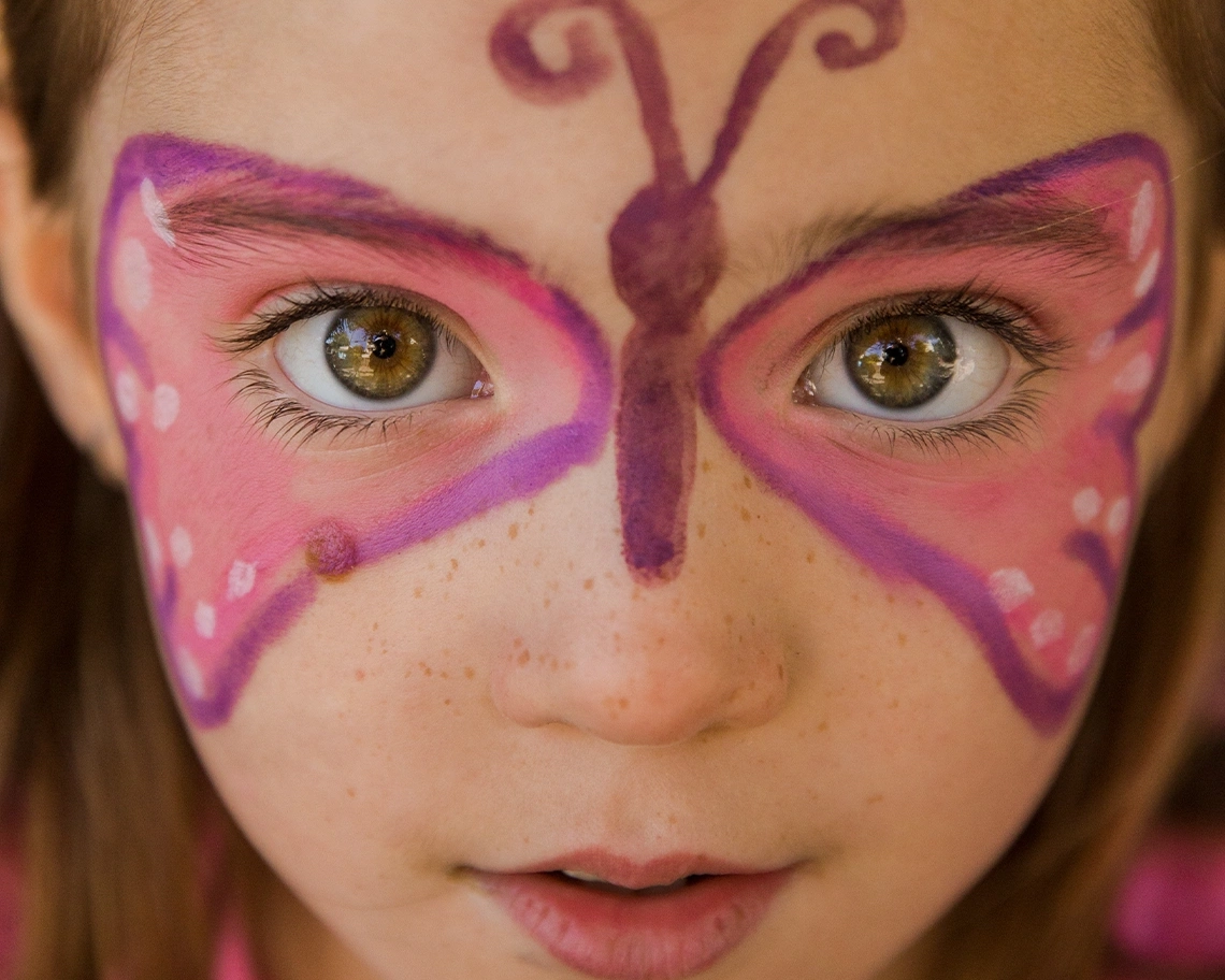 Butterfly make-up for children