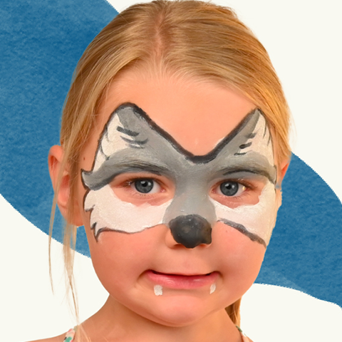 Wolf make-up tutorial for children
