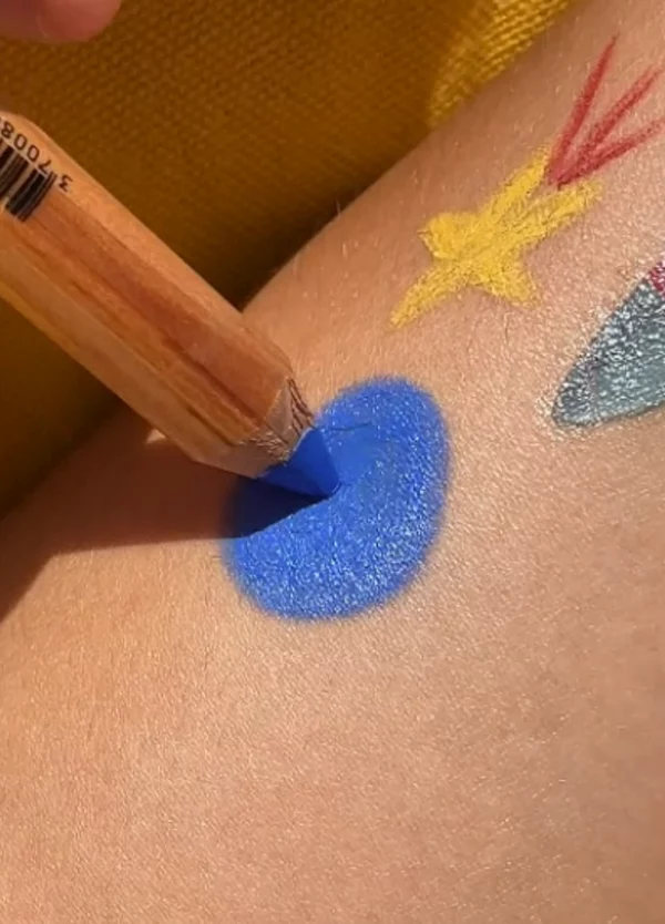 Blue make-up pencil