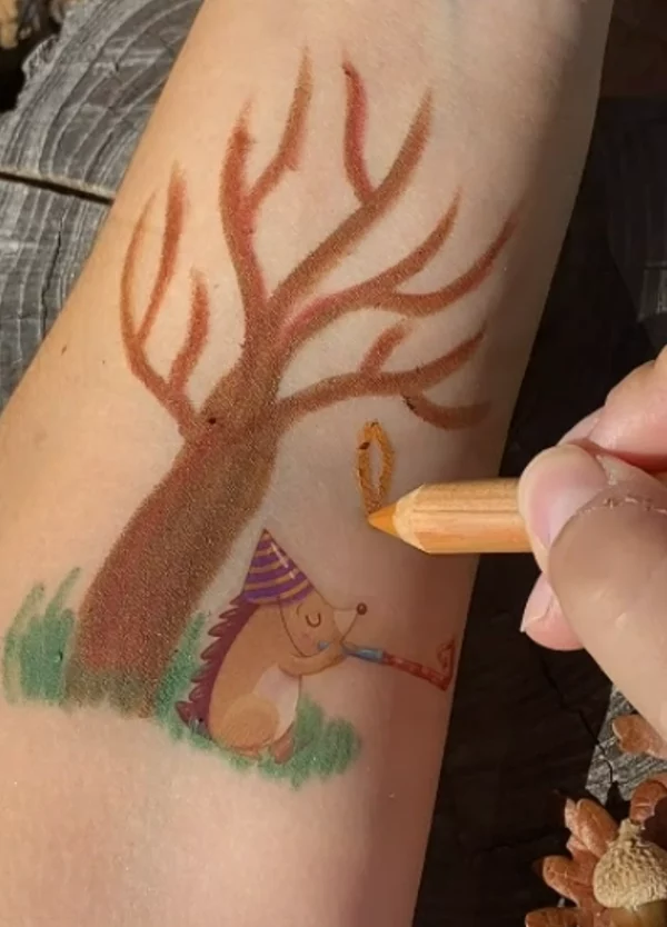 Orange make-up pencil