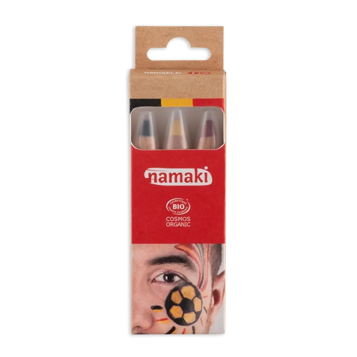 Crayon de maquillage Supporter Noir - jaune - rouge