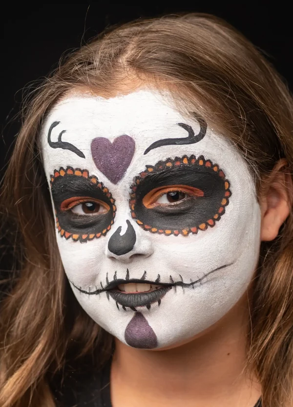 Maquillage Carnaval, Maquillage Halloween pour Visage, Noir + Blanc  Maquillage Enfants Peinture Visage pour Halloween, Noël,Carnaval