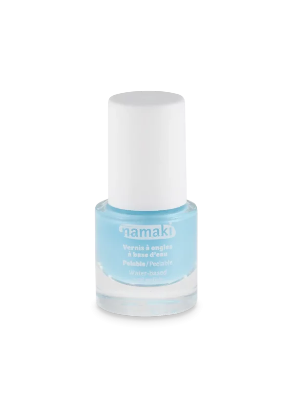 frosted blue peelable water-based nail polish