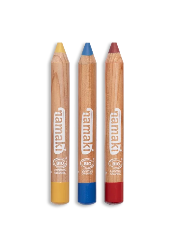 Three-colour make-up pencils