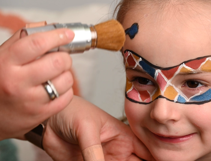 children's harlequin make-up tutorial