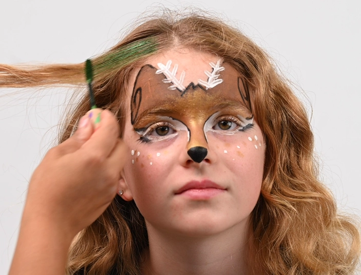 Children's deer makeup tutorial