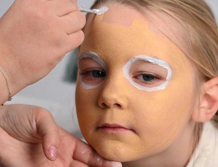 children's giraffe make-up tutorial