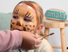 children's giraffe make-up tutorial