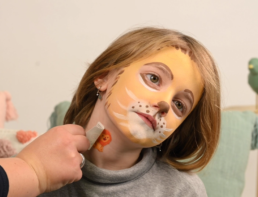 tuto maquillage lion enfant