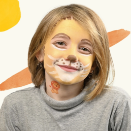 tuto maquillage lion enfant