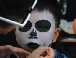 children's skeleton make-up tutorial