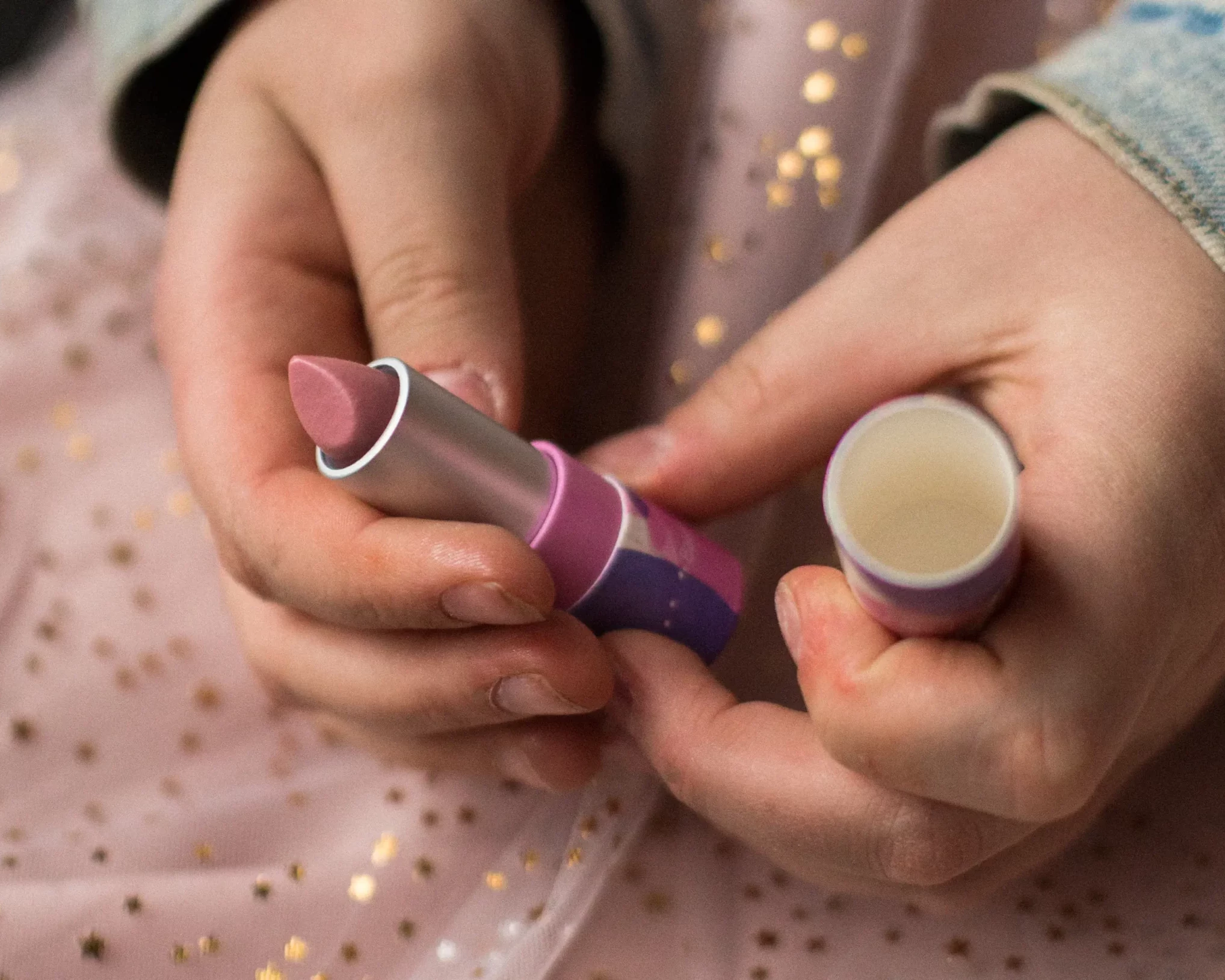 baume à lèvres rose pour enfants