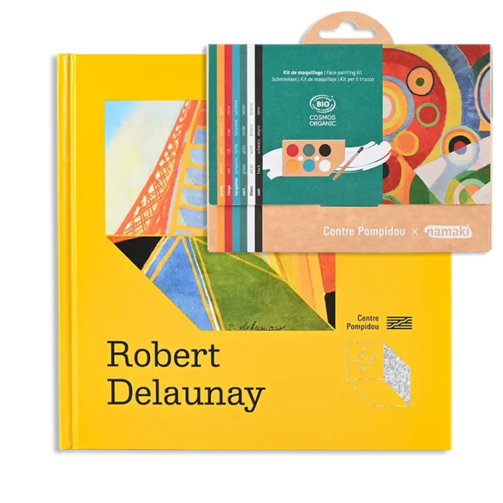 livre Delaunay, la Tour Eiffel et palette maquillage