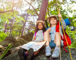 children on a treasure hunt