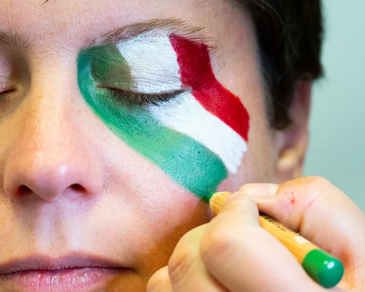 Maquillage supporter équipe Italie
