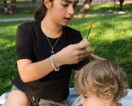 mascara cheveux orange pour enfant