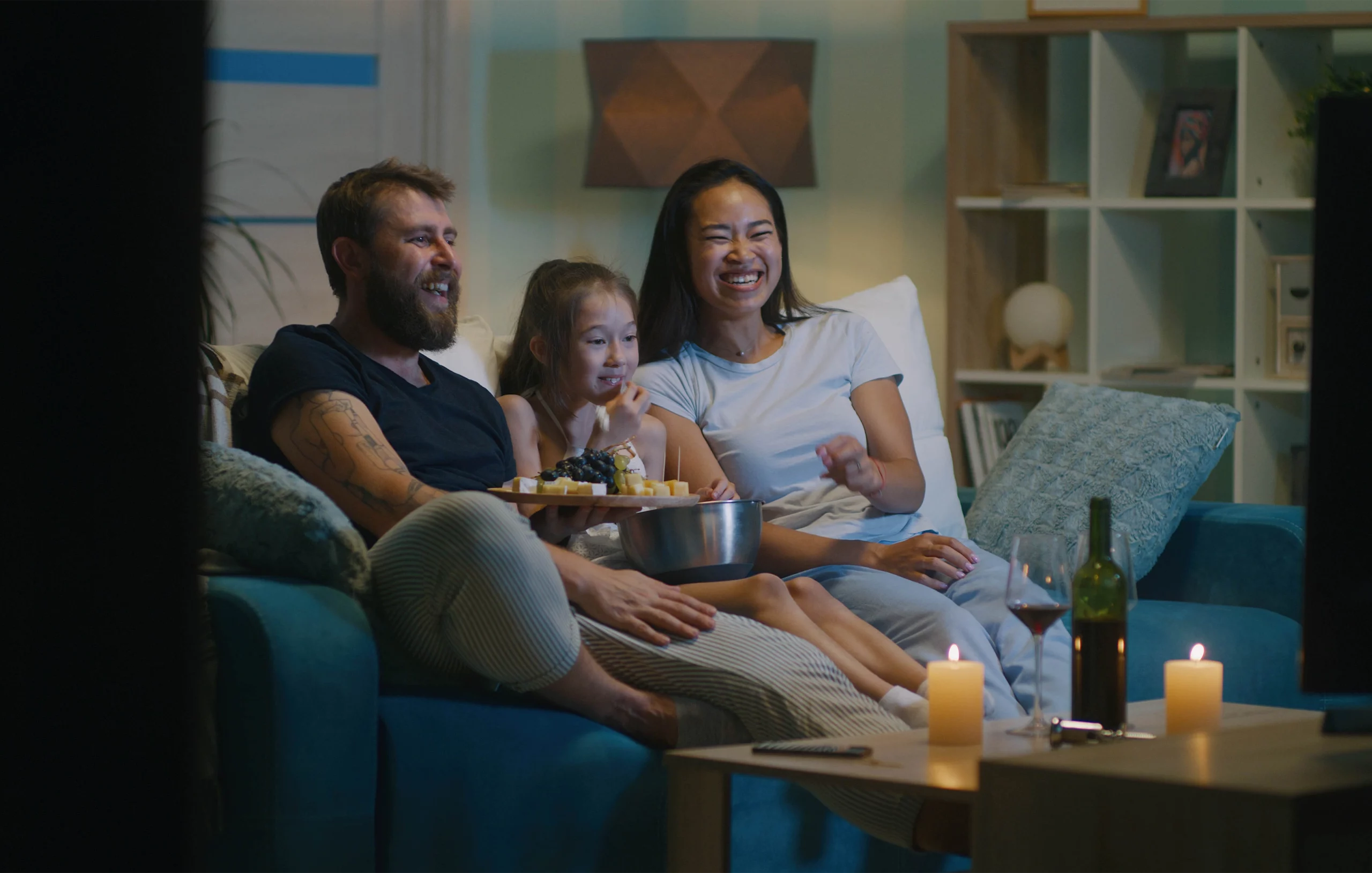 soirée parents/enfants devant un film