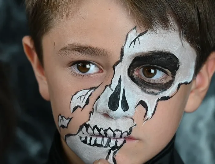 tuto maquillage squelette halloween