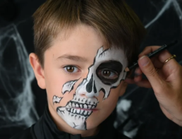 tutorial schminken skelett halloween