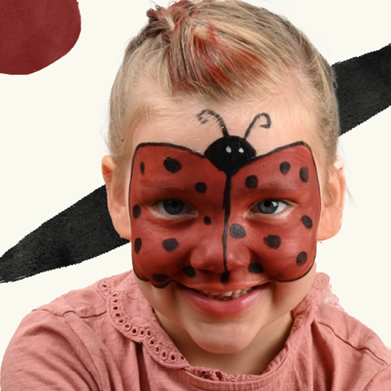 children's ladybug make-up tutorial