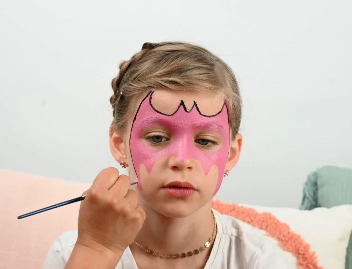 tuto maquillage enfant batgirl