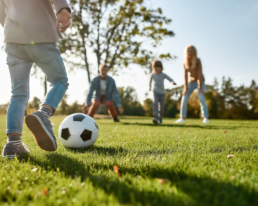 Fußballparty im Garten