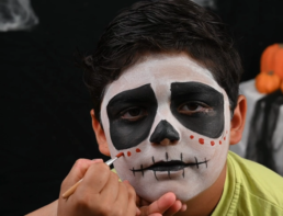 tuto maquillage enfant squelette mexicain