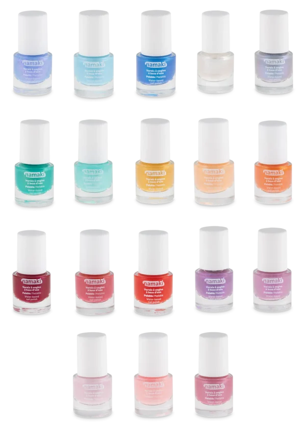 18 teintes vernis à ongles enfants