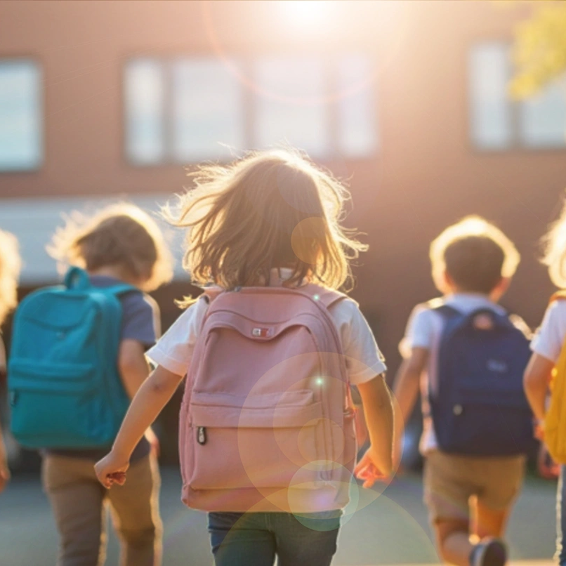 Comment organiser un atelier maquillage pour une kermesse d’école ? 7 enfants cour d'école